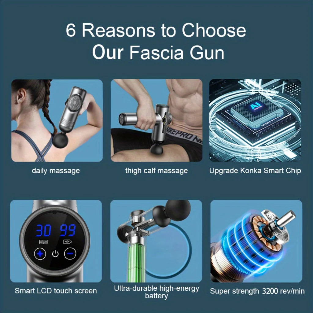 Portable Deep Relief Fascia Massage Gun for recovery
