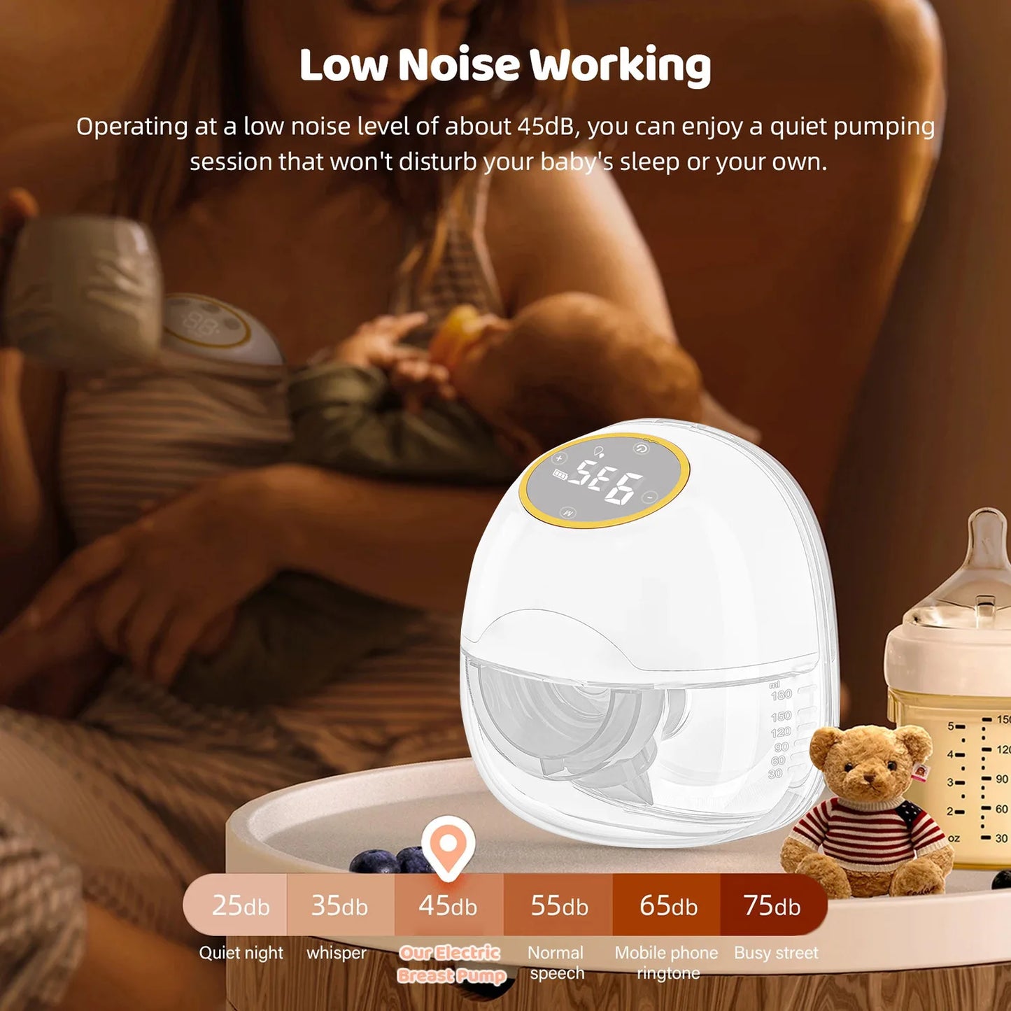 Using Hands-Free Smart Breast Pump for breastfeeding