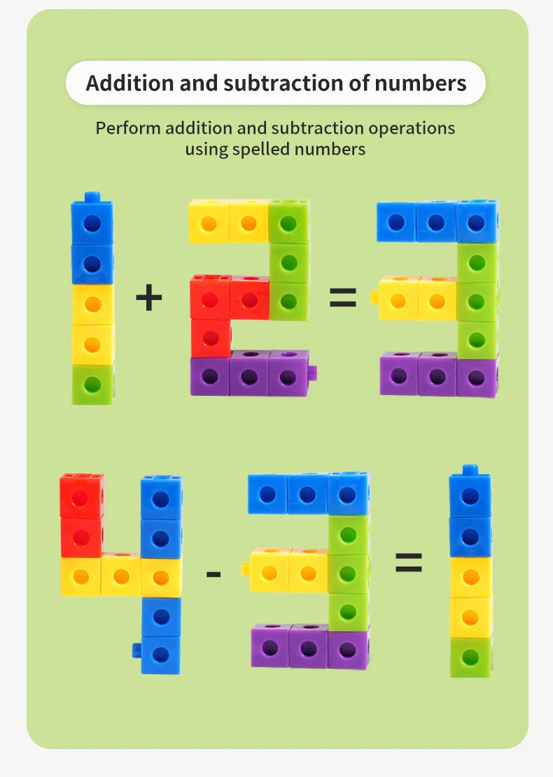 Montessori Rainbow Magic Cube Building Blocks