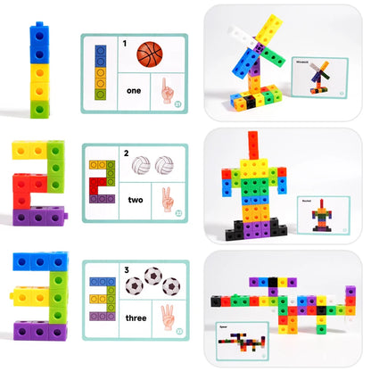 Montessori Rainbow Magic Cube Building Blocks