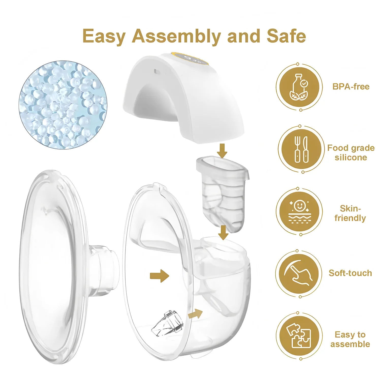 Hands-Free Smart Breast Pump front view