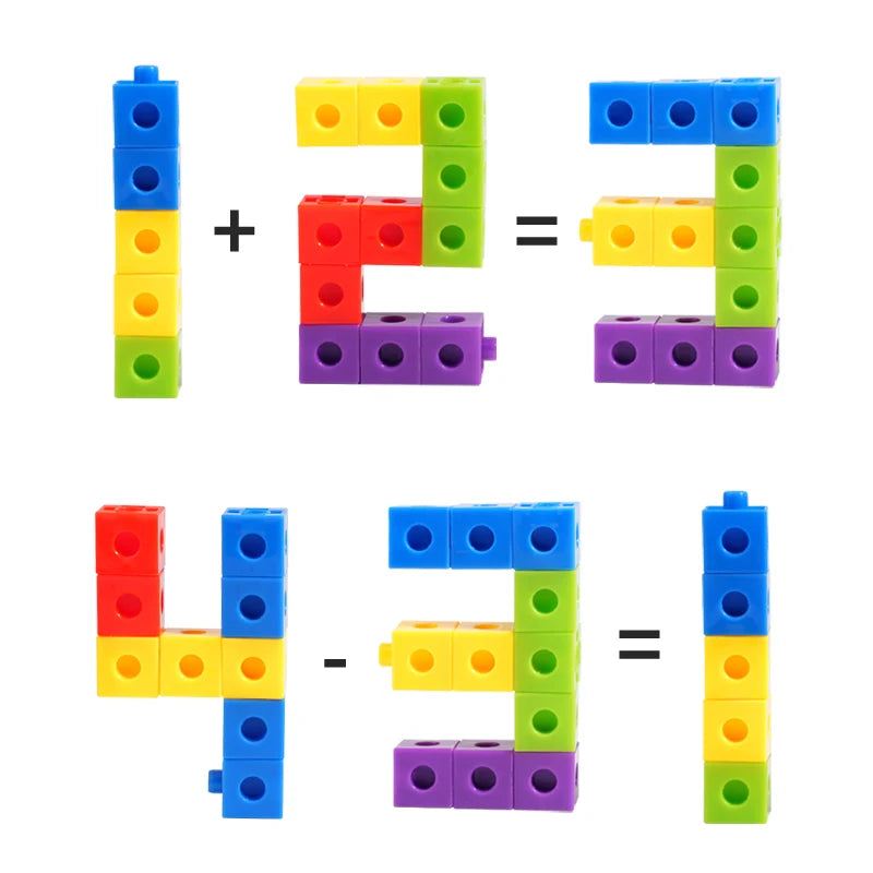 Montessori Rainbow Magic Cube Building Blocks