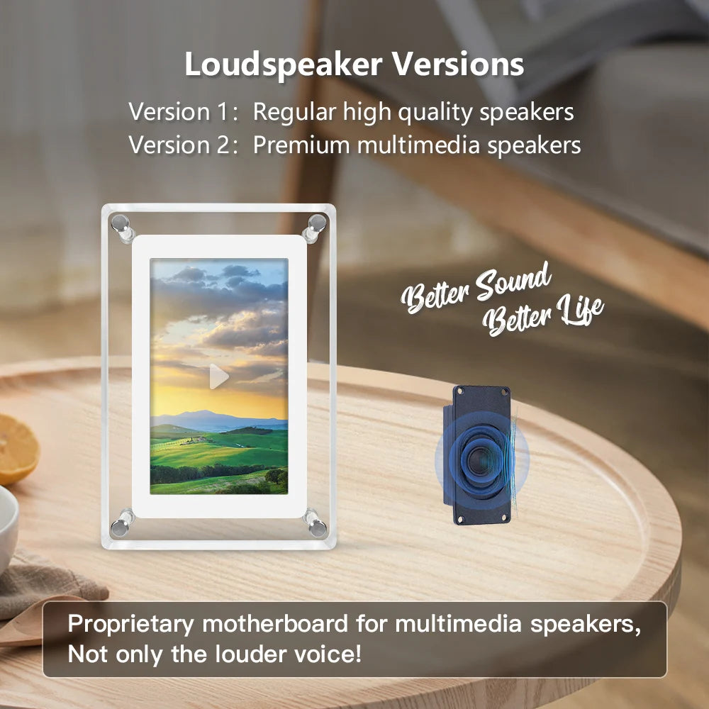 Portable Acrylic Digital Photo Frame 5 Inch for photos