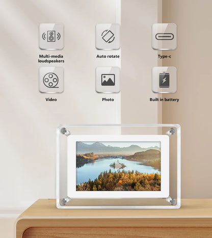 Portable Acrylic Digital Photo Frame 5 Inch for photos