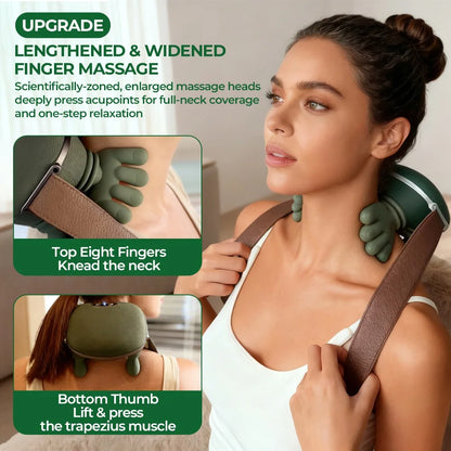 Using Bionic Neck and Shoulder Massage on neck muscles