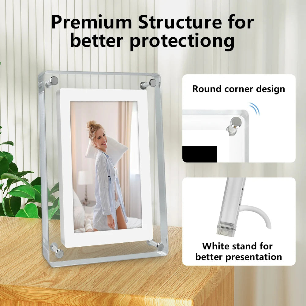 Acrylic Digital Photo Frame 5 Inch front view