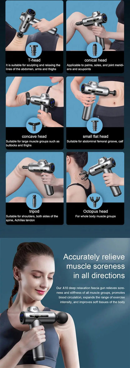 Portable Deep Relief Fascia Massage Gun for recovery