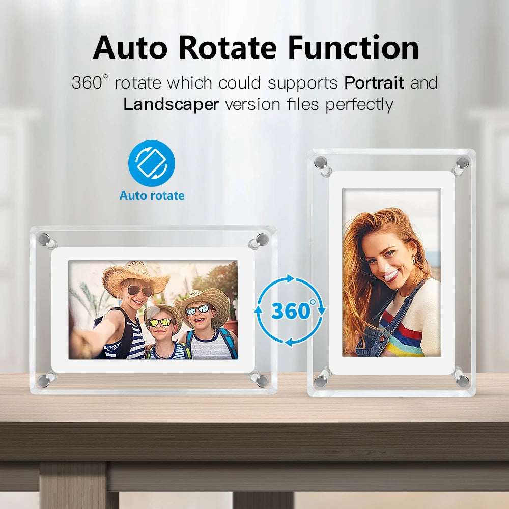 Portable Acrylic Digital Photo Frame 5 Inch for photos
