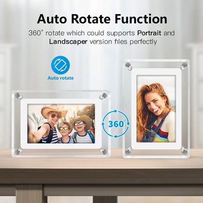 Portable Acrylic Digital Photo Frame 5 Inch for photos