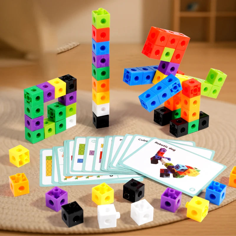 Rainbow Magic Cube Building Blocks DIY educational toy